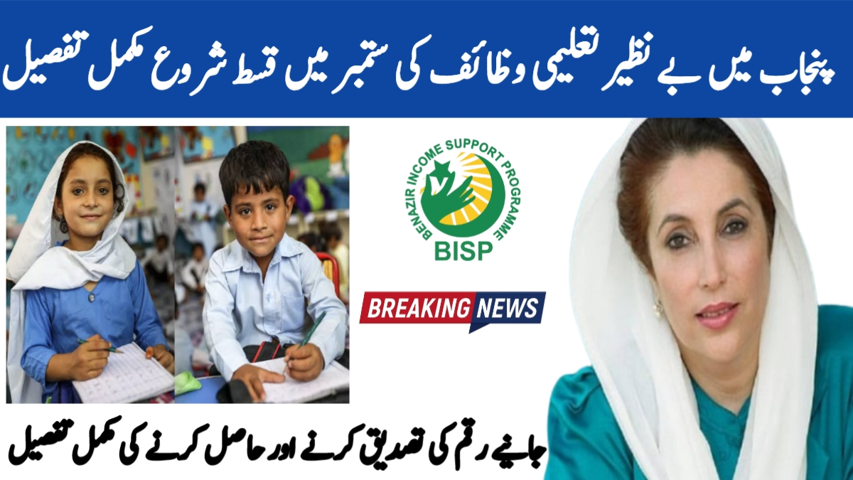 BISP Taleemi Wazaif Payment Online Check in Punjab