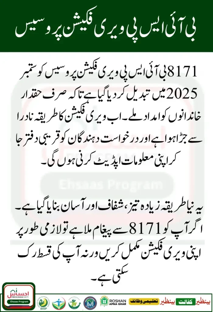 BISP 8171 Verification September 2025