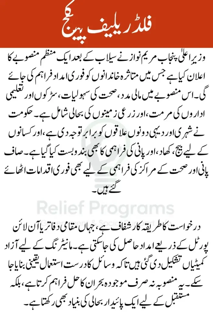 Punjab CM Maryam Nawaz Unveils 2025 Flood Relief Package