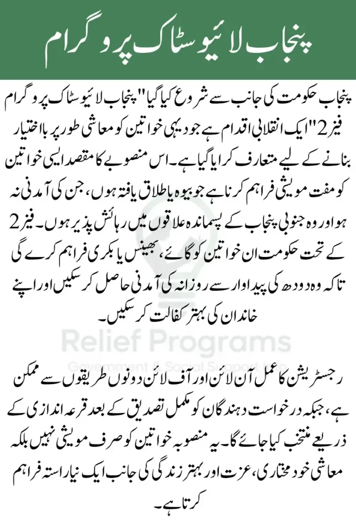 CM Punjab Livestock Program Phase 2 Registration 2025