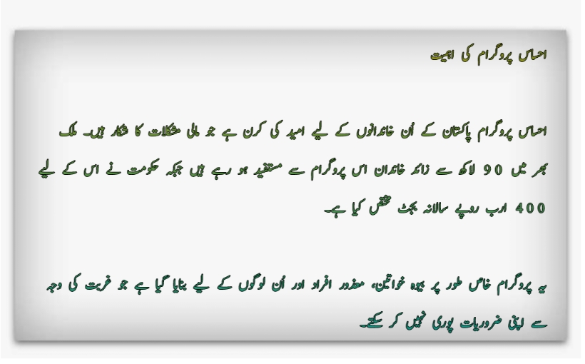 8171 Ehsaas Program 2025